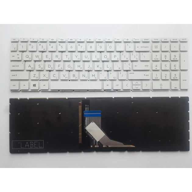 Клавиатура ноутбука HP Pavilion SleekBook 15-DA 250 G7, 255 G7 Series белая с подсв (A46146) - изображение 1
