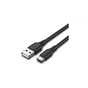 Дата кабель USB 2.0 AM to USB-C 1.5m 3A nylon braided LED black Vention (CTFBG) - уменьшенное изображение 1
