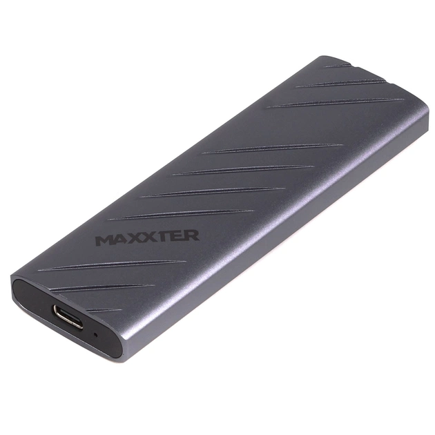 Зовнішня кишеня Maxxter M.2 NVMe PCIe, USB 3.2 Type-C, Metal, Black (EHDE-2280S-01) - зображення 1