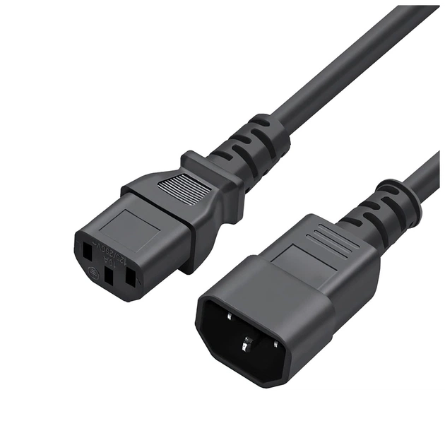 Кабель живлення C13 to C14 1.8m black ColorWay (CW-CBP087-BK) - picture 2