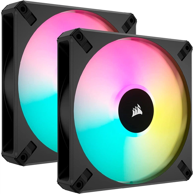 Кулер до корпусу Corsair AF140 RGB Elite Dual Pack (CO-9050156-WW) - изображение 1