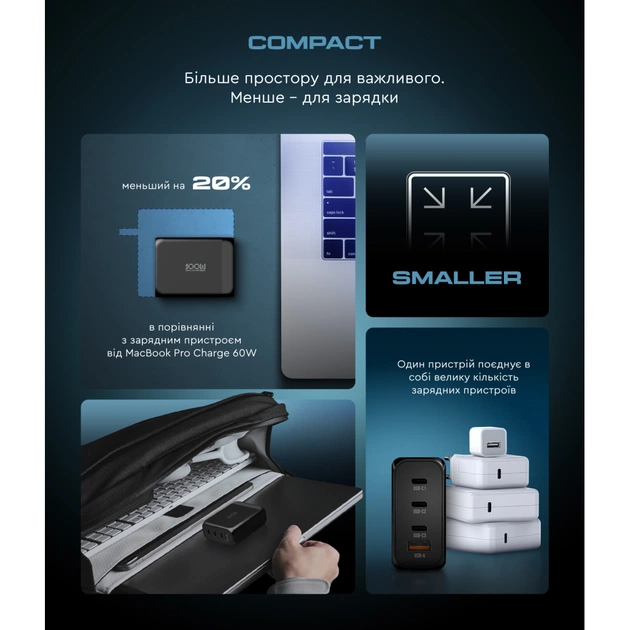 Зарядний пристрій Armorstandart ARP-131 Resolute Power USB-C 100W GaN Black (ARM70024) - picture 9