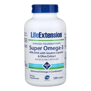 Жирные кислоты Life Extension Супер Омега-3, Omega Foundations, Super Omega-3, 120 Желати (LEX-19821) изображение 1