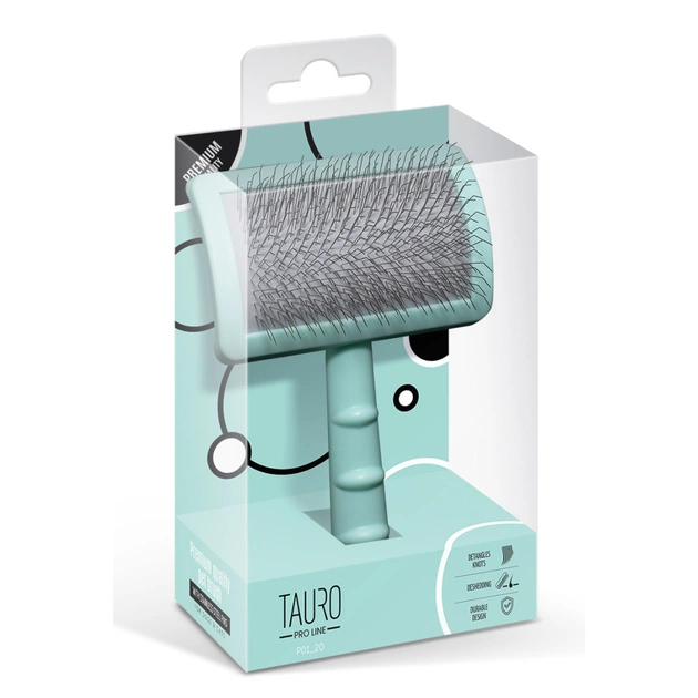 Гребінець для тварин Tauro Pro Line plastic 20 мм mint (TPLY63480) - picture 5