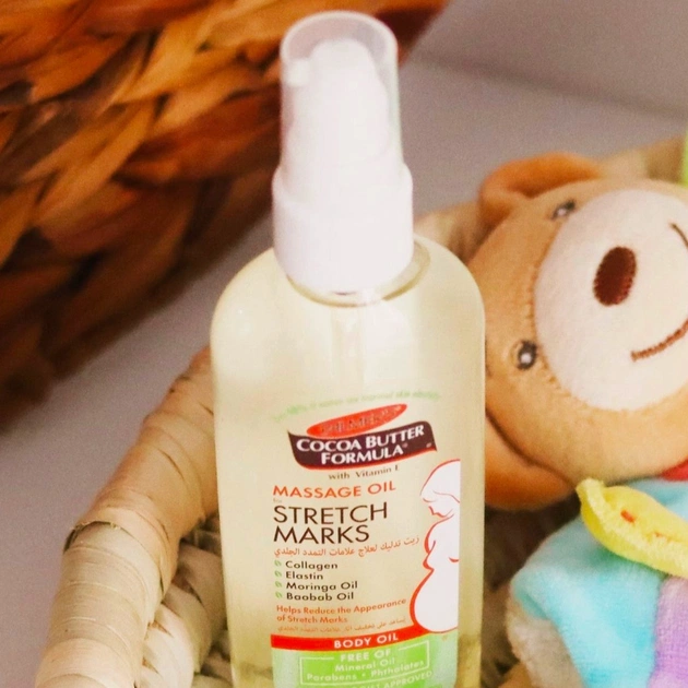 Косметика для мам Palmer's масажна олія від розтяжок з олією какао і вітаміном Е, 100 мл (4376-6.00) - picture 4