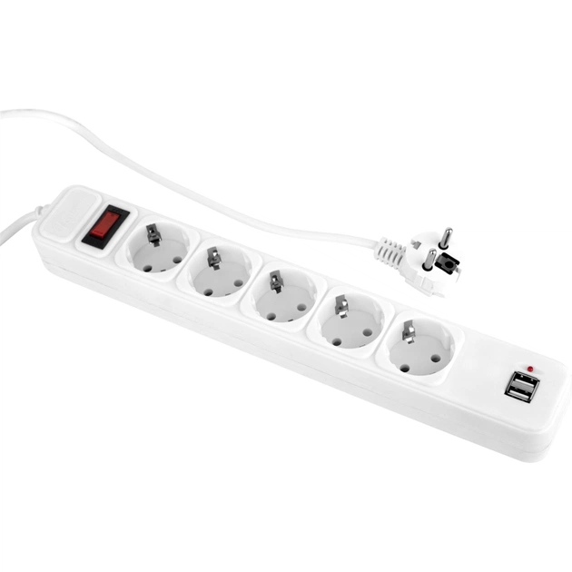 Мережевий фільтр живлення Prologix PRS-075P5CUSB-18W - зображення 1