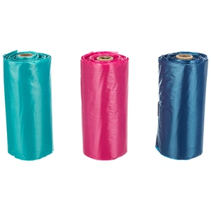 Пакети для собак Trixie з ручками 3 рулони по 15 шт різнокольорові (4011905228457) изображение 1