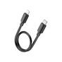 Дата кабель USB-C to Lightning 0.25m Hyper PD X96 black HOCO (6942007609364) - зменшене зображення 2