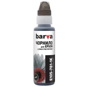Чорнило Barva Epson 105 100 мл, black, флакон OneKey 1K, pigm. (E105-781-1K) зображення 1