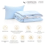 Ковдра MirSon Набір №2164 Bio-Blue Зима 90% пух 155х215 + подушка (2200003025392) - зменшене зображення 2