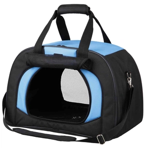 Переноска для тварин Trixie Kilian Carrier 31х32x48 см до 6 кг (чорний з синім) (4047974289525) зображення 1