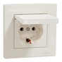 Розетка Schneider Electric ASFORA з кришкою, крем (EPH3100123) - уменьшенное изображение 2