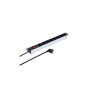 Силовий блок Kingda 19" 1U 8xSchuko, вимикач, кабель 2м (KD-PDU-GM-1U-P8) зображення 1