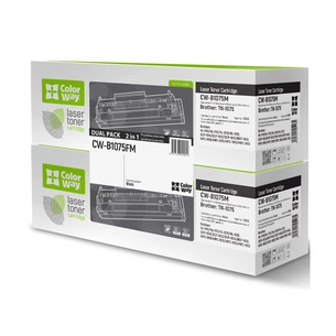Картридж ColorWay Brother TN1075 HL-1112/DCP-1510/MF-1810 DUAL PACK 2x1K (CW-B1075FM) зображення 1