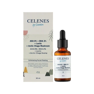 Сироватка для обличчя Celenes AHA 10% + BHA 2% + Lactic + Arctic Chaga Mushroom 30 мл (7350104249472) изображение 1