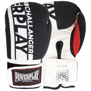 Боксерські рукавички PowerPlay 3086 Matt Challenger Чорно-Білі 12 унцій (PP_3086_12oz_Bl/White) зображення 1