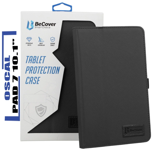 Чехол для планшета BeCover Slimbook Oscal Pad 7 10.1" Black (713010) - изображение 1