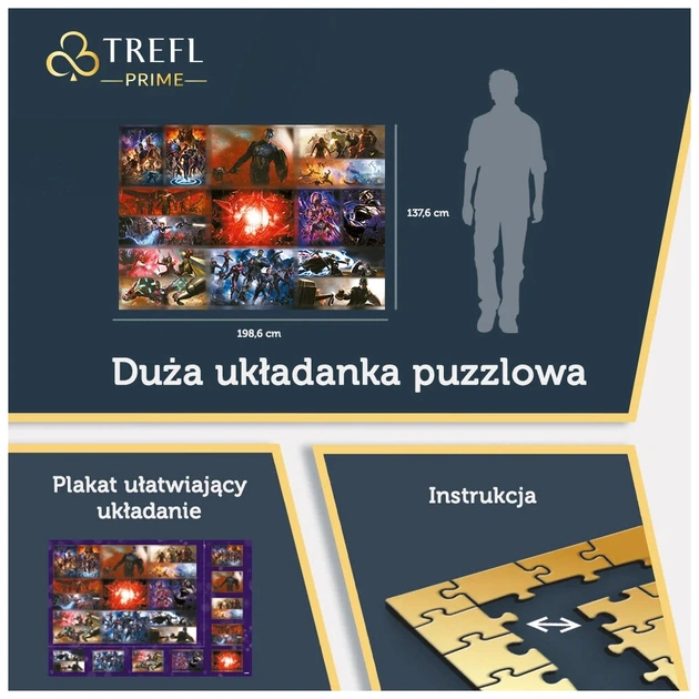 Пазл Trefl UFT Marvel Heroes Остаточна колекція, 13500 елементів (5900511810240) - зображення 7