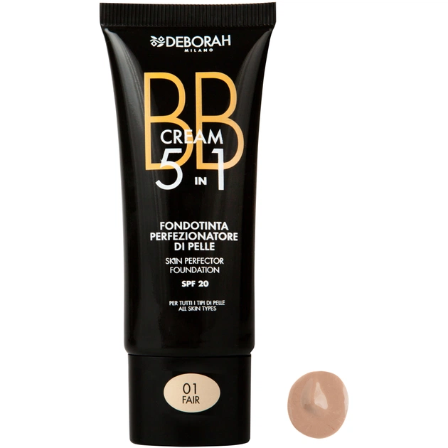 BB-крем Deborah 5-in-1 Foundation SPF20 01 - Fair 30 мл (8009518135688) - picture 1