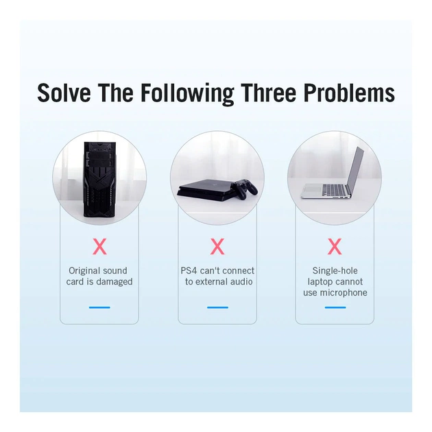 Звукова плата Vention Audio USB 2х3,5mm jack Metal (VAB-S17-B) - picture 5