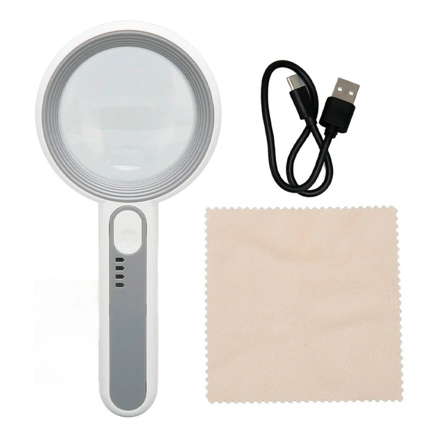 Лупа Voltronic з підсвічуванням YT7518C, діаметр 75мм, Х5, 18Led (YT7518C) - picture 6