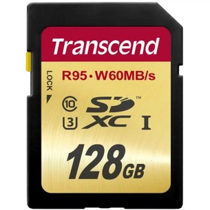 Карта пам'яті Transcend 128Gb SDXC class 10 UHS-I U3 (TS128GSDU3) зображення 1