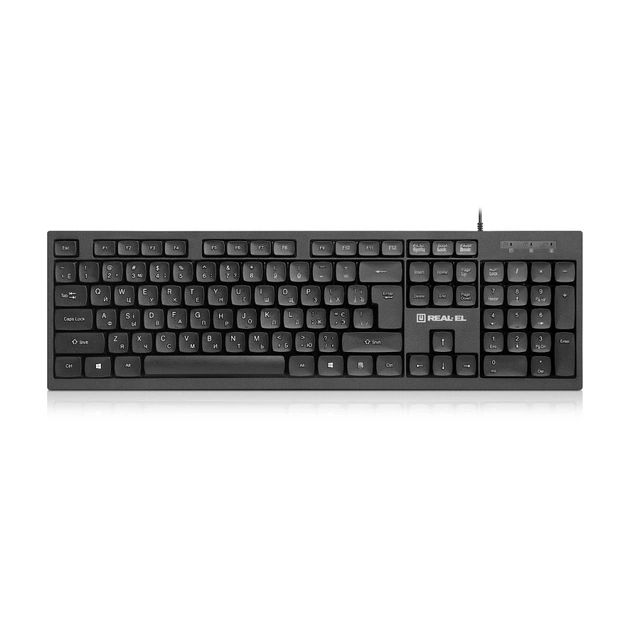 Клавіатура REAL-EL RK-510 USB Black (EL123100053) - зображення 1
