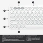 Клавіатура Logitech K380 for MAC Multi-Device Bluetooth UA Off-White (920-010407) - зменшене зображення 6