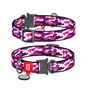 Нашийник для тварин WAUDOG Nylon з QR-паспортом "Рожевий камо" металічна пряжка-фастекс L (5098) - зменшене зображення 1