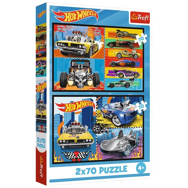 Пазл Trefl Hot Wheels Іграшкові машинки 2x70 (5900511344424) - зображення 1