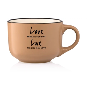 Чашка Ardesto Way of Life 550 мл Beige (AR3478OL) зображення 1