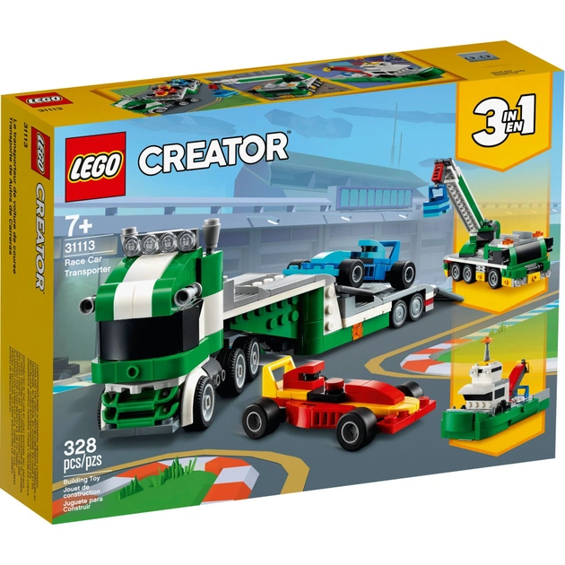 Конструктор LEGO Creator Транспортер гоночних автомобілів 328 деталей (31113) - зображення 1