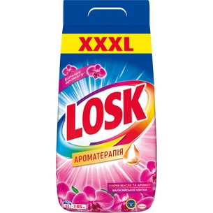 Пральний порошок Losk Ароматерапія Ефірні олії та аромат Малазійської квітки 7.65 кг (9000101547160) зображення 1