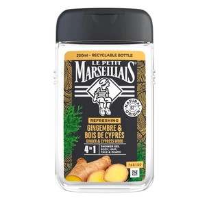 Гель для душу Le Petit Marseillais 4 в 1 Імбир і кипарисове дерево 250 мл (3574661633725/3574661714523) изображение 1