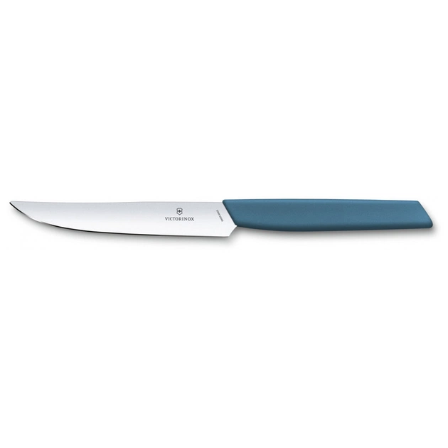 Кухонний ніж Victorinox Swiss Modern Steak 12 см Синій (6.9006.122) - зображення 1