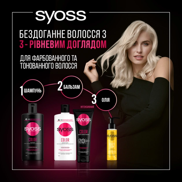 Кондиціонер для волосся Syoss Color Інтенсивний з олією камелії для фарбованого та тонованого волосся 250 мл (9000101665628) - picture 5