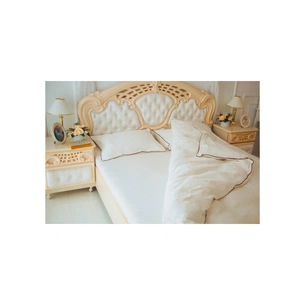 Постільна білизна MirSon Сатин Corner Moko White 175х210 - Двоспальна (2200001484405) зображення 1