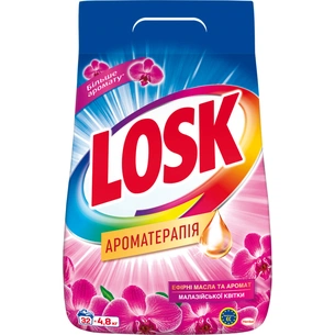 Пральний порошок Losk Ароматерапія Ефірні олії та ар. Малазійської квітки 4.8 кг (9000101547108) зображення 1