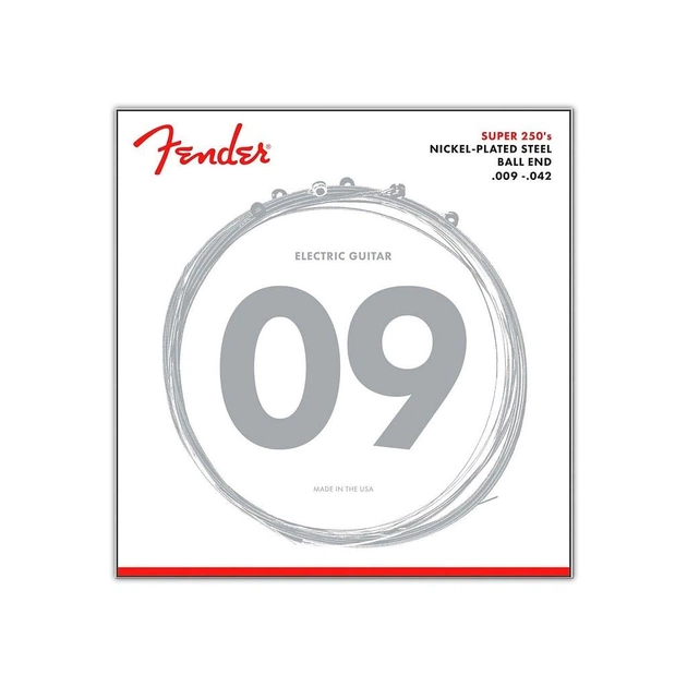 Струны для гитары Fender 250L Nickel-Plated Steel Guitar Strings (09-42) (A009834) - изображение 1