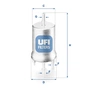 Фільтр паливний UFI 31.832.00 - зменшене зображення 1