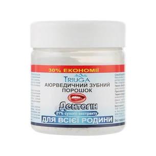 Зубний порошок Triuga Dentogin Аюрведичний Для всієї родини 65 г (4820164640012) изображение 1