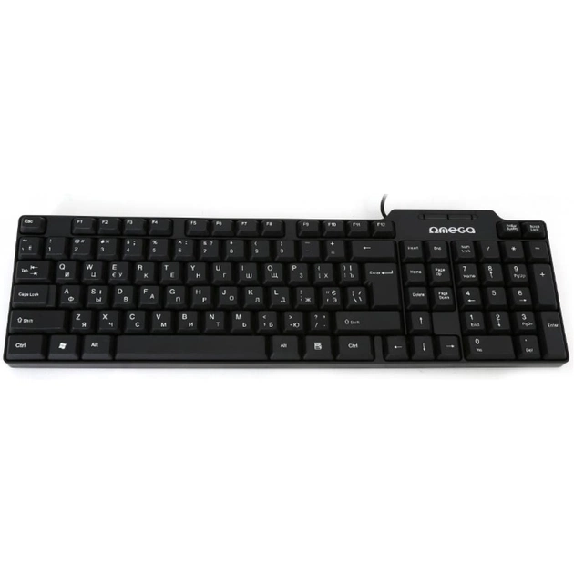 Клавіатура Omega OK-05 Cyrilic Version USB Black (OK05TRU) - зображення 1