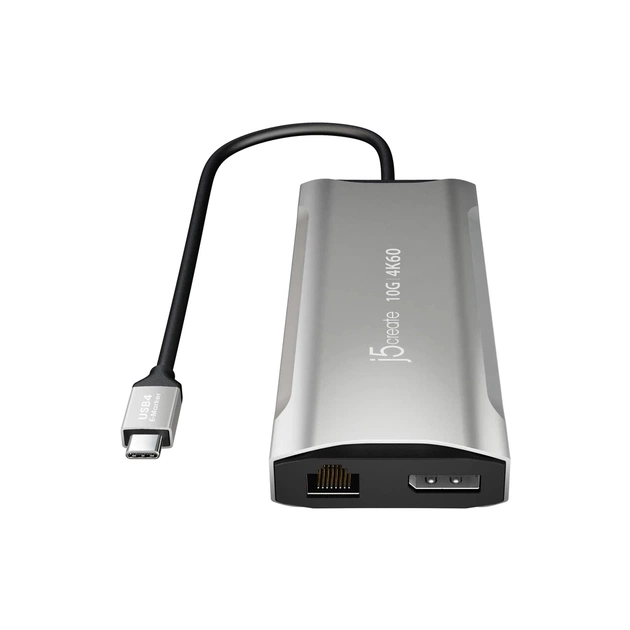 Концентратор J5create USB-C 9-in-1 2xUSB 3.2 + 2xUSB-C PD + 2xHDMI 4K + DisplayPort + SD/TF + RJ45 1000Mbps gray (JCD397-N) - picture 3
