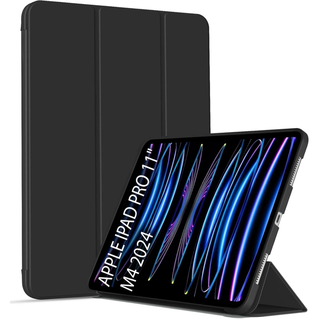 Чехол для планшета BeCover Tri Fold Soft TPU Silicone Apple iPad Pro 11" M4 2024 Black (711744) - изображение 1