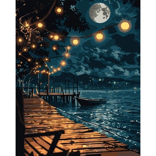 Картина по номерам Santi Сяйво над водою, 40*50см, LED (955091) зображення 1