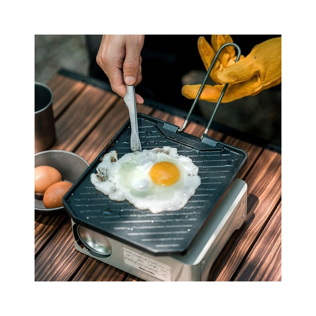 Сковорода туристична Naturehike -гриль зі складною ручкою CNK2300CJ016 алюміній (6976023925177) - picture 7