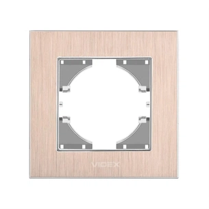 Рамка Videx BINERA мідний алюміній одинарна (VF-BNFRA1H-CP) изображение 1