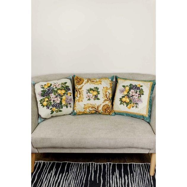 Наволочка Прованс гобеленова 45х45см Verna Фрукти в ромбі (4823093447318) - picture 3