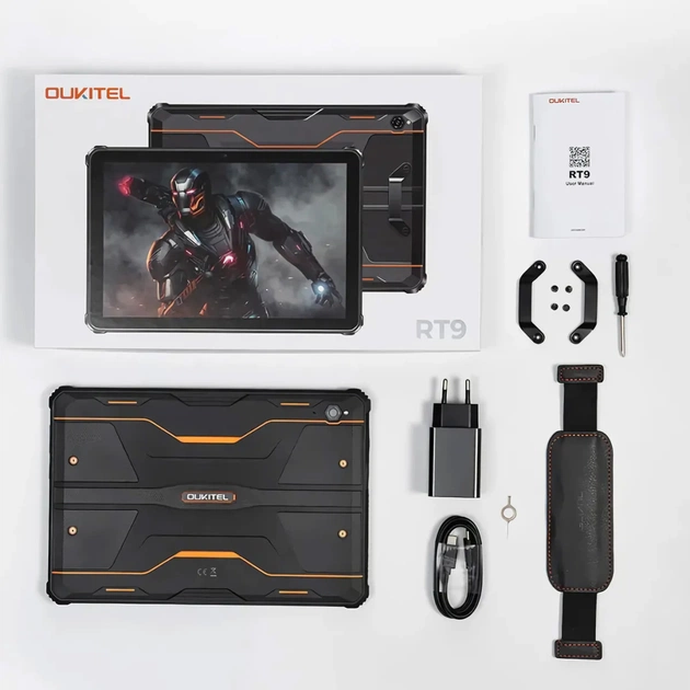 Планшет OUKITEL RT9 10.1" 6/256GB LTE Black-Orange (6931940766838) - зображення 7
