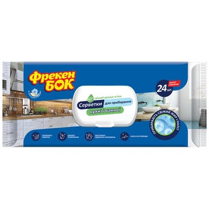 Серветки для прибирання Фрекен БОК Вологі Для кухні та ванної кімнати 24 шт. (4823071628753) зображення 1